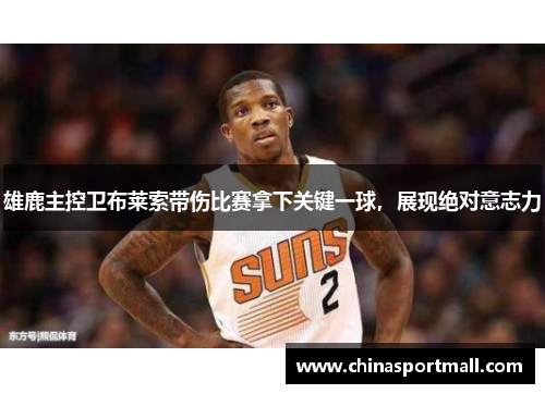 雄鹿主控卫布莱索带伤比赛拿下关键一球，展现绝对意志力